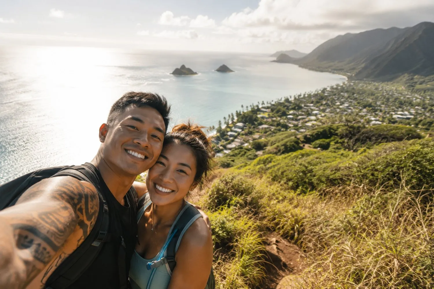 a calm, sunlit moment at home in Hawaii, supported and at ease