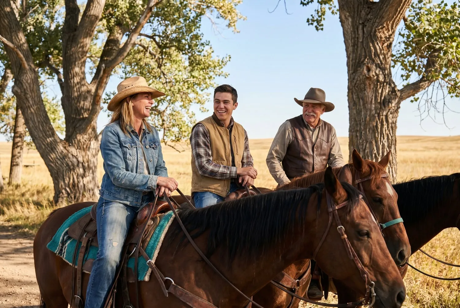 Horseback riders at Cody Park in North Platte, Nebraska