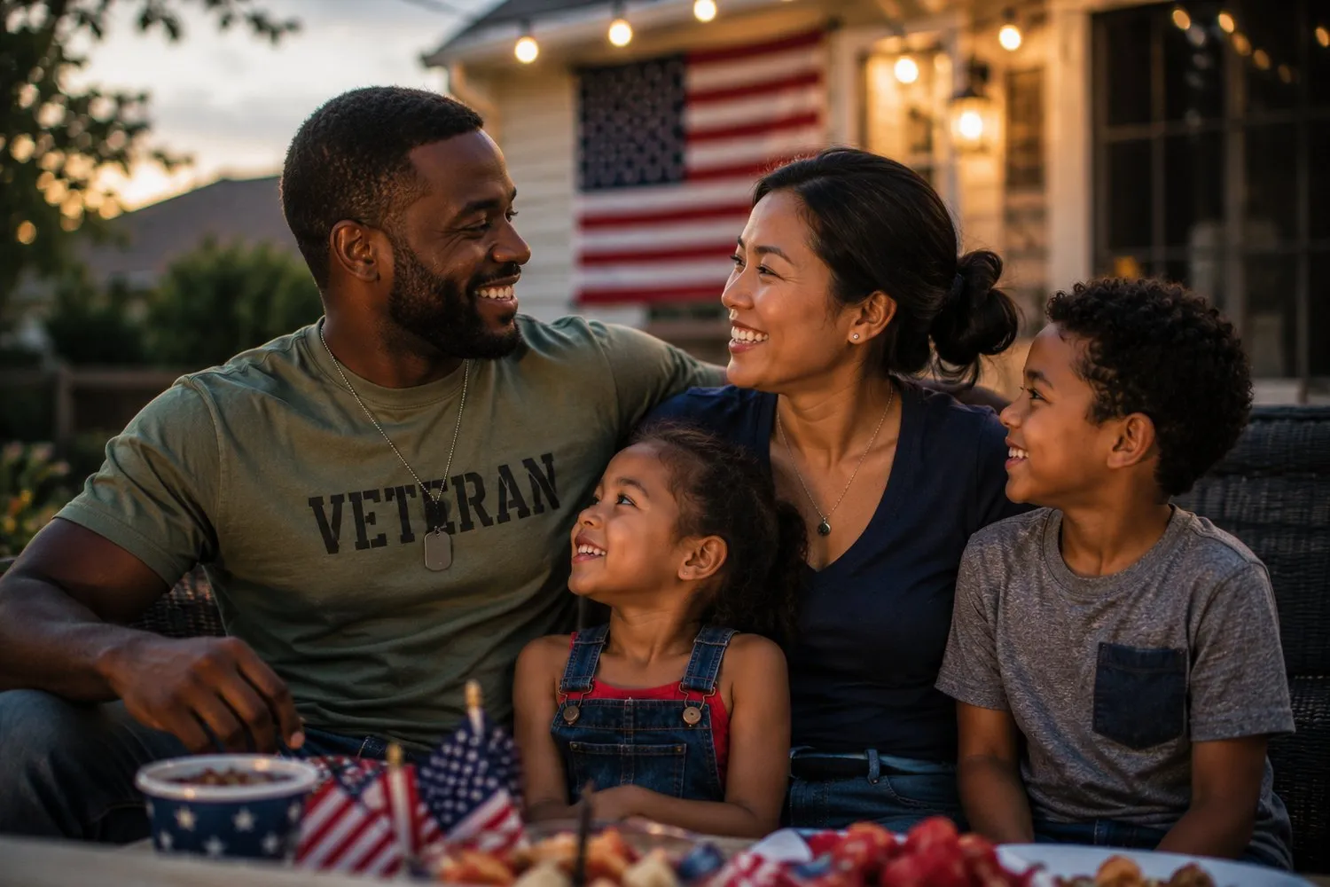 a veteran at home in a calm, hopeful moment a veteran at home in a calm, hopeful moment